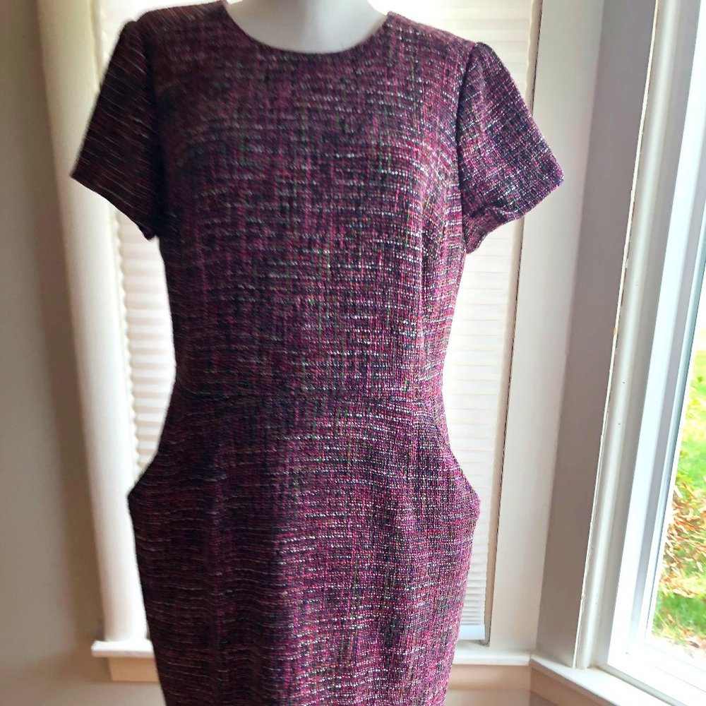 Bold Pink Tweed Dress by Boden in US Size 12